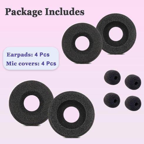 Ear Cushions for Plantronics Headset Replacement Earpads Foam Ear Pad Covers for Plantronics Blackwire C320 3320 3210 3220 HW251N HW261N HW510 HW5...