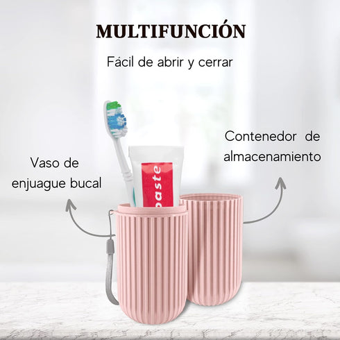Travel Case for Toothbrush, Toothpaste and Makeup Brushes, Toothbrush holders travel. Portable Holder for Home, School, Camping and Bathroom(Pink)...