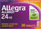 Allegra Adult 24HR Non-Drowsy Antihistamine, 30 Tablets, Fast-Acting Allergy Symptom Relief, 180 mg...