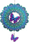 Outdoor Wind Spinner Metal, 12 Inches Butterfly Hanging Wind Spinners 3D Garden Wind Sculpture for Outdoor Garden Patio Decoration...