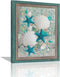 citari Coastal Wall Art - Starfish and Shells Canvas Print for Beach Bathroom Bedroom Decor...
