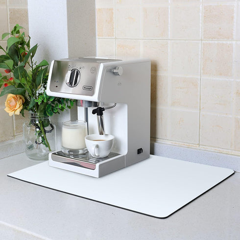 Coffee Mat - 16" x 20" Large Absorbent Kitchen Drying Mat for Dishes - Easy to Clean Coffee Bar Mat for Countertop, Coffee Maker, Espresso Machine...