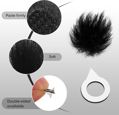 10 Pcs Camera Mic Windscreen Wind Muff Built in Microphone Camera Muff Compatible with DSLRs Mic Outdoor Windshield and 20 Pcs Camera Wind Muff St...