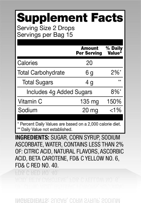 Amazon Basic Care Vitamin C Supplement Drops, Lemon, Orange & Grapefruit, 140 count (Previously SoundHealth)...