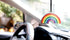Rainbow Car Charm, Metal Chrome Shinning Hanging Ornaments for Car Rear View Mirror, Car Pendant Decoration, Never Fade in The Sun...