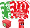 Green First Aid Kit Inside Red Fire Extinguisher Inside Stickers 4 Inch Safety Sign-Adhesive First Aid Kit Sign Decals UV Resistant 8 Pcs Industri...