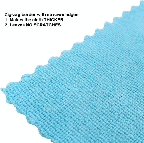 Arkwright SmartEdge Microfiber Cleaning Cloths - (Pack of 12) Thick Edge Less Dish Drying Towel for Car, Polishing, Washing, and Auto Detailing, 1...