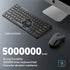 TECKNET 2.4G Wireless Keyboard, Small Wireless Keyboard with Media Hotkeys Compact Keyboard with Media Hotkeys for Computer Laptop, PC, Windows, M...