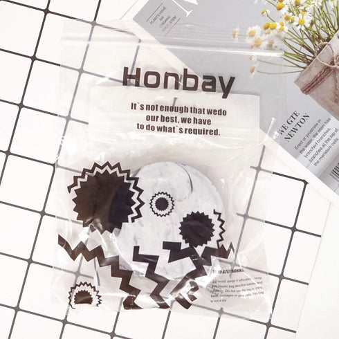 Honbay Fashion Marble Contact Lens Case Portable Contact Lens Box Kit with Mirror (Round) (Gold)...