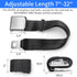 Coolrunner Airplane Seat Belt Extender, Adjustable 7-32" Airplane Seatbelt Extender Fits Most Airlines Free Carrying Case Black...