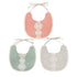 GZMM Baby Bib For Girls,Reversible Waterproof Handmade Natural Cotton Baby Drool Bib 0-12 months 3 Pack...