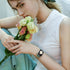 DaQin Flower Engraved Band Compatible with Apple Watch Bands 40mm for Women 38mm 41mm, Soft Silicone Sport Band With Decorative Apple Watch Charms...
