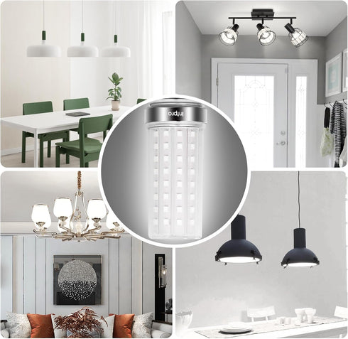 Intpro LED Corn Light Bulb 150W Equivalent 2000 Lumen 5000K Warm White 12W E12 Base Non-dimmable Corn Lighting for Home Garage Warehouse Indoor LE...