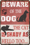 Beware of The Dog Tin Sign Funny Dog Warning Metal Signs Dog Signs for Yard Fence Guard Dog Sign Outdoor Decor 8x12 Inches...