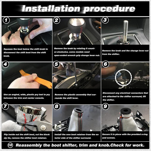 Qiilu Shift Knob Stopper, Wrench, Shift Knob Boot Retainer Shift Knob Stopper Limiter Shifter Shifting Head Buckle Stopper Universal for Car(A (Re...
