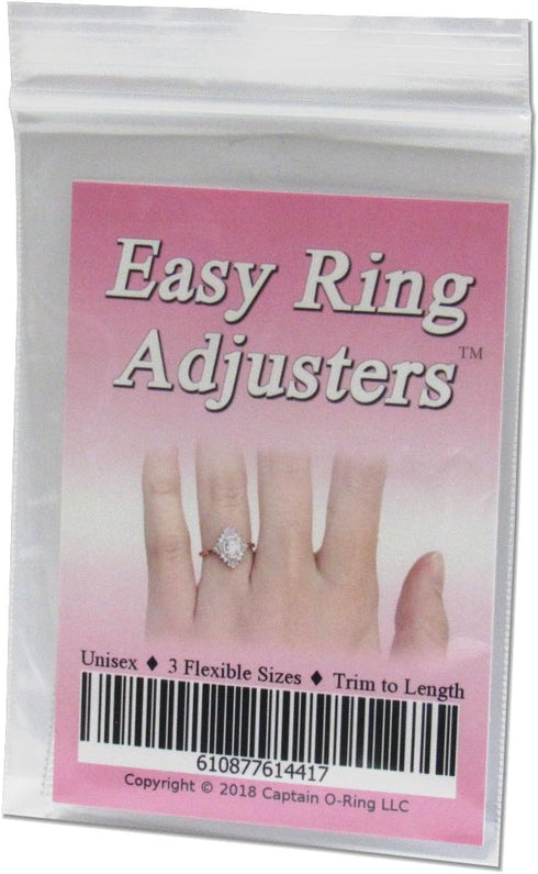 Easy Ring Adjusters - Quickly fit The size of your ring/band (3 sizes included) - Invisible Silicone Ring Sizers, Resizers for Loose Rings for Wom...