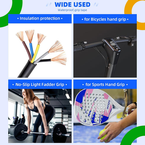 2 Rolls Self Fusing Silicone Tape 1in x10ft Waterproof Rubber Tape, Water Hose Leak Seal Tape, Rescue Tape,Pipe Plumbing Hose Repair Tape for Cabl...
