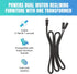 2-Pin Male-to-Male Y-Splitter Cable for Reclining Furniture - Solid Black - Dual-Lead Cable for Power Recliner Transformer Supply...