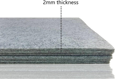 Jtnohx Stiff Felt, 2mm Thick Felt Sheets for Crafts, 8"x12" Hard Felt Fabric Squares for DIY Projects (Grey Color)...