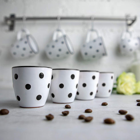 City to Cottage Ceramic Espresso Cups of 4, Small Expresso Shots Cups, Espresso Mugs, Demitasse Cups, Perfect for Espresso Machine and Coffee Make...