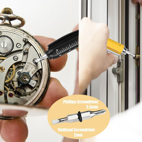 Gifts for Him, Multi-Tool Pen Set (2 Pack) Mens Gifts for Dad/Grandpa/Husband, Cool Gadgets, Unique Mens Dad Gifts, LED Tactical Pen Light for Bir...