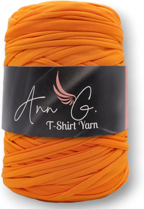 Ann G Premium T-Shirt Yarn, Super Soft Polyester, 300+ Feet, Durable, Non-Pilling, Consistent Color, Elastic (Orange)...