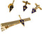 Trowel Lapel Pin Tie Bar Clip Cufflinks Masonic Combo Pack...