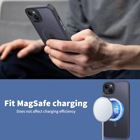 CACOE Magnetic Case for iPhone 13 & iPhone 14 6.1 inch-Compatible with MagSafe & Magnetic Car Phone Mount,TPU Thin Phone Cases Cover Protective Sh...