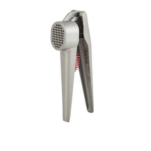 TableCraft E5614 Garlic Press, Stainless Steel, Firm Grip and Ergonomic Soft Handle, 2.175" x 6.75" x 0.37", Gray, 1 Count...