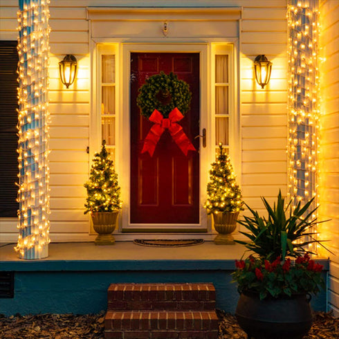 JMEXSUSS 200 LED Warm White Christmas Lights Outdoor, 66 Ft Twinkle Fairy Indoor String Lights for Classroom Clear Wire Plug in, String Lights for...