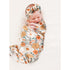Konssy Baby Girl Newborn Receiving Blanket with Headband Set Baby Swaddle Floral Motif Nursery Swaddle Wrap...