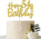 Gold Glitter Happy 54th Birthday Cake Topper - 54 Sign Cake Topper - Cheers to 54 Years Party Supplies - 54th Birthday Party Decoration...