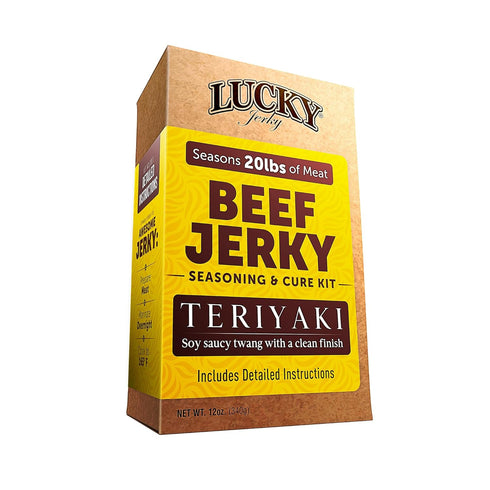 Lucky Jerky Teriyaki DIY Jerky Seasoning Kit - Seasons 20lbs of Meat...