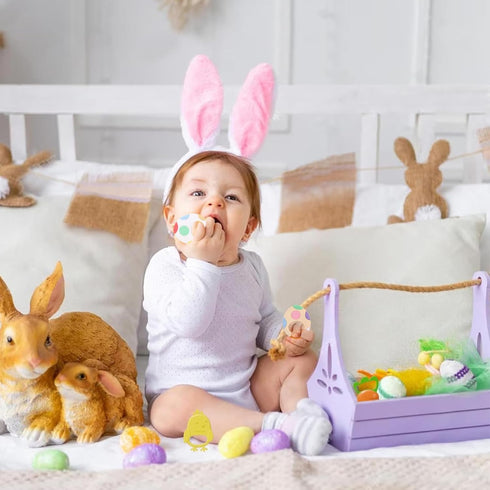 Easter Egg Silicone Teething Toys for Babies, 2-Pack - Colorful, Sensory Development Baby Chew Toys, Ideal for Toddler's First Easter Basket Stuff...