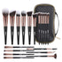 Makeup Brushes, 18 Pcs Professional Premium Synthetic Makeup Brush Set with Case, Foundation Kabuki Eye Travel Make up Brushes sets (Black Gold)...