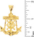 metaltree98 Solid Gold Plated Anchor Jesus Diamond Cut Pendant 20" Cuban Chain Necklace MPG 003 G (20")...