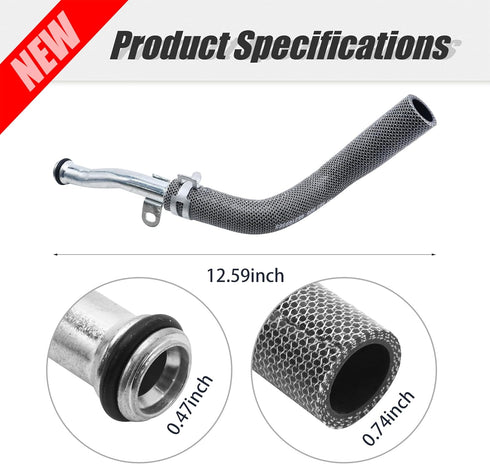 55583808 Engine Oil Cooler Coolant Outlet Hose Part, Replacement for Buick Encore 2014-2021 Chevy Cruze Sonic Trax 2011-2021, Replaces 55568542 55...