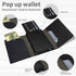 Credit Card Holder Aluminum Auto Pop Up Wallet Case,Leather Card Case Front Pocket Trifold Wallet with RFID Blocking Banknote Slot Thin Wallets fo...