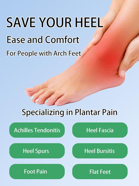 Heel Cup for Heel Pain Relief,Plantar Fasciitis Heel Support Inserts with Arch Support,Heel Cushion Cups for Achilles Tendonitis,Heel Spur,Flat Fe...