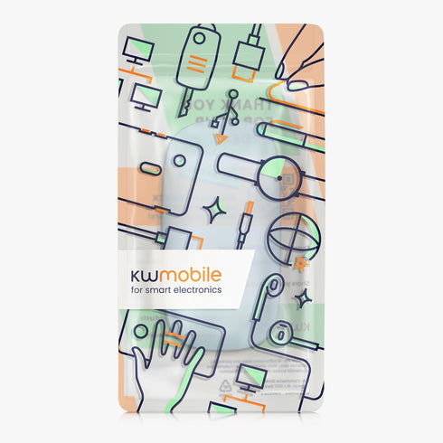 kwmobile Silicone Cover Compatible with Apple Magic Mouse 1/2 Cover - Soft Mouse Protector Grip - Light Blue...