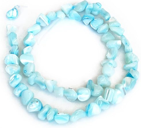 ARTSY Crafts Natural Trochus Shell Beads, Irregular Freeform Ocean Top Shell Chips Dyed Clam Loose Beads Drilled for Jewelry Making Bracelets Neck...