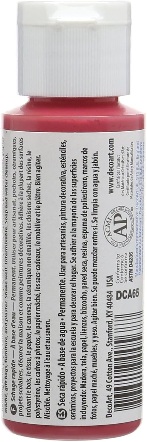 DecoArt Acrylic Paint, 59ml, Wild Watermelon, 2 Fl Oz (DCA65-3)...