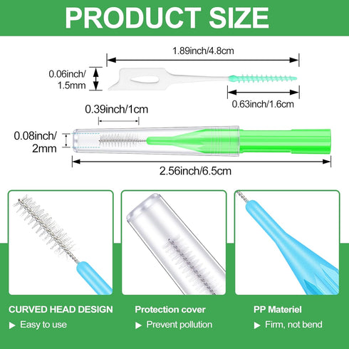 Zopeal 250 Pieces Braces Flossers Interdental Brush for Cleaner Tooth Toothpick Dental Teeth Flossing Head Oral Dental Hygiene Cleaning Tool Soft ...