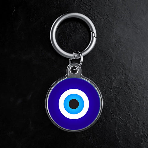 Impressed Protective Full Cover AirTag Case for Women - Lightweight Evil Eye Design - Anti Scratch Silicon Skin Accessories with Keychain - Compat...