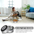 Grehge Steel Anti-Slip Dog Bowls,Non-Slip Stainless Steel Pet Bowl with Foot Mat - Perfect for Mess-Free Mealtime,Quiet Pet Bowls for Cats and Dog...
