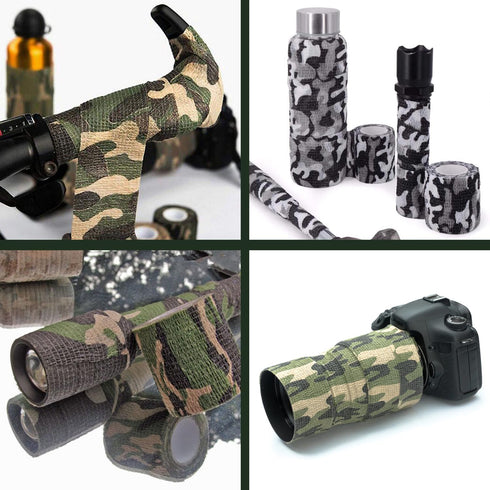 EKIND Multi-functional Self-Adhesive Camouflage Tape Wrap, Waterproof and Non-Slip for Hunting Guns, Knife Handles, Camping Gear and More - 14.7ft...
