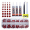 b7000 Glue Clear with red Rhinestones for Crafting,3600Pcs Rhinestones with 3Pcs Adhesive Glue Rhinestone Picker Tool?bedazzler kit with Rhineston...