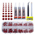 b7000 Glue Clear with red Rhinestones for Crafting,3600Pcs Rhinestones with 3Pcs Adhesive Glue Rhinestone Picker Tool?bedazzler kit with Rhineston...