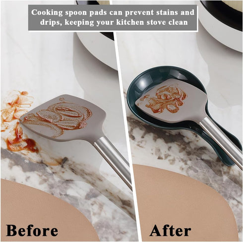 Kyraton Spoon Rest 2 Pack, Plastic Spoon Holder For Kitchen Counter, Kitchen Utensil Rack For Spoons, Tongs, Spatulas, Spoon Rack For Hob, Spatula...