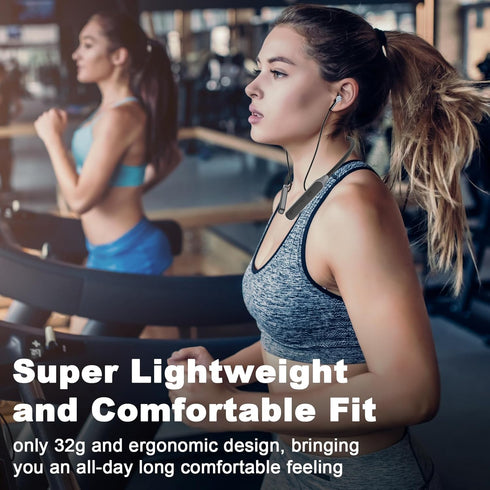 Bluetooth Headphones Neckband, Wireless Earphones with 30H Playtime, IPX5 Waterproof Noise Isolation Wireless Earbuds for Jobsite, Sports, Running...
